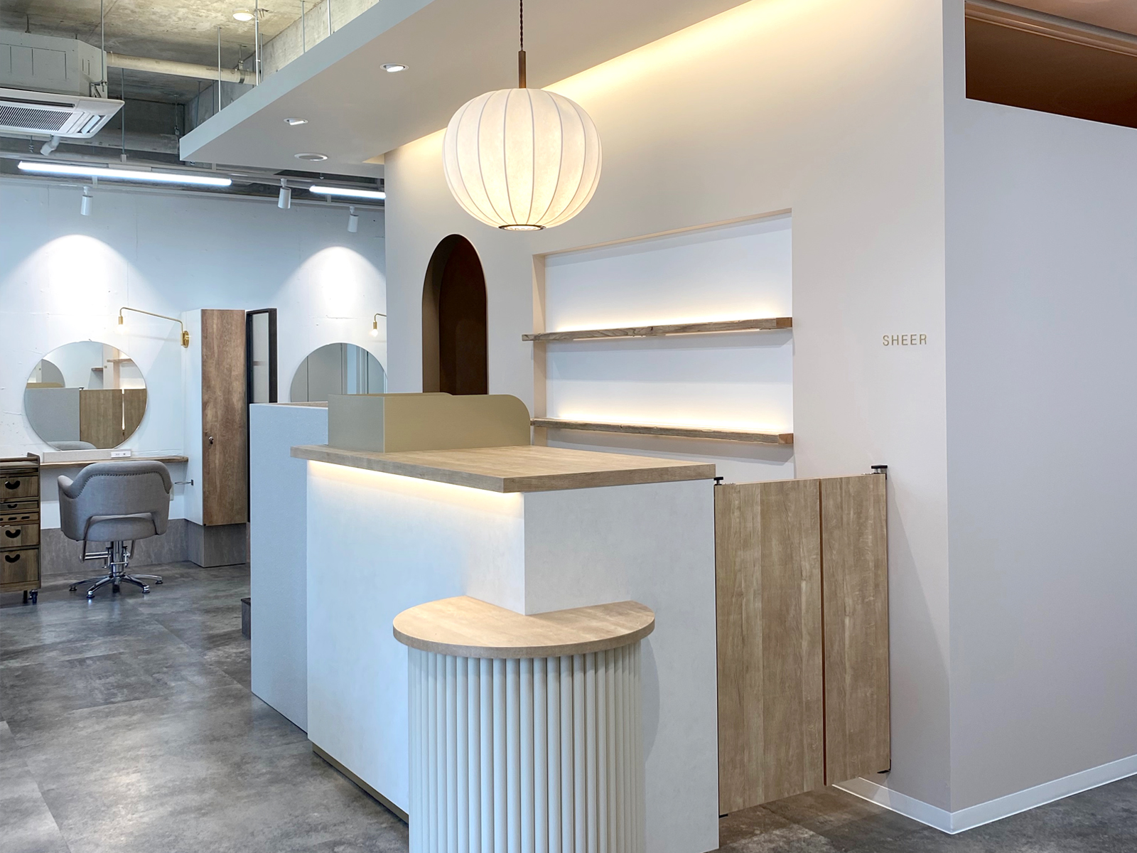 【美容室】SHEER 綾瀬店｜設計・施工例｜八百板工芸有限会社