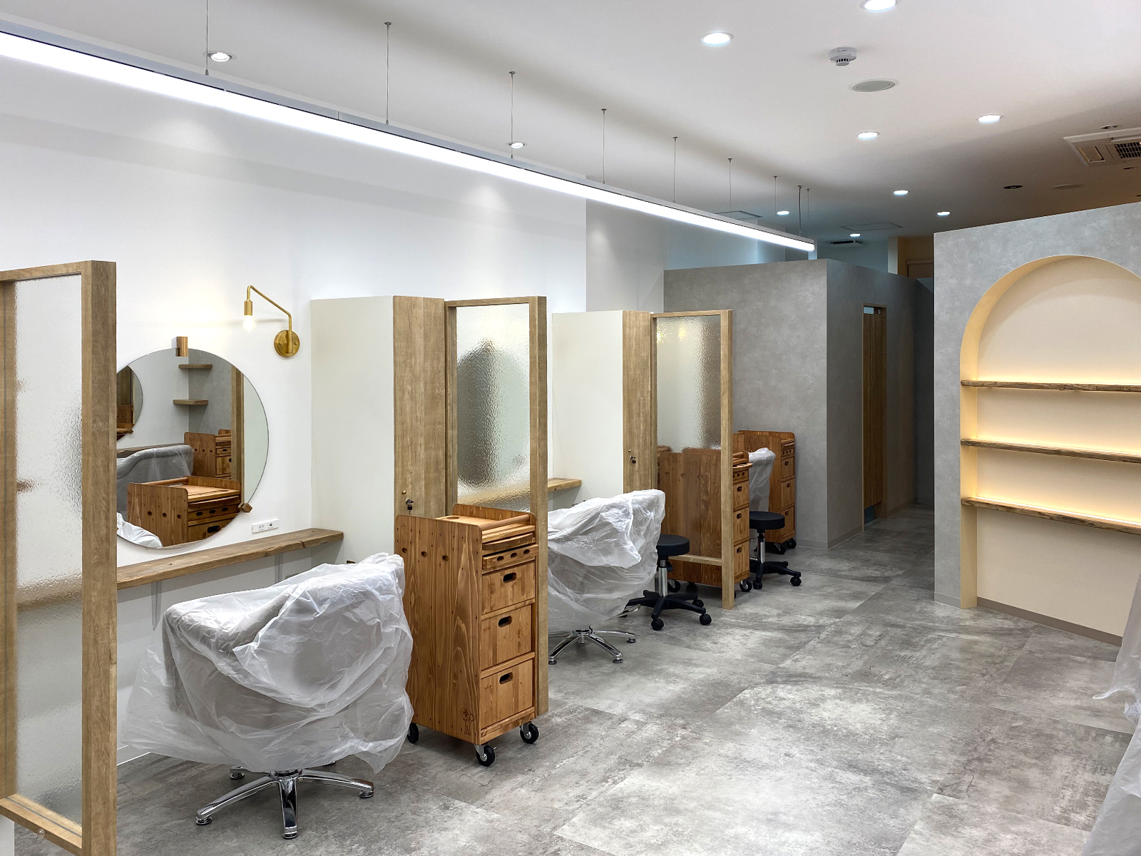 【美容室】SHEER emu｜設計・施工例｜八百板工芸有限会社