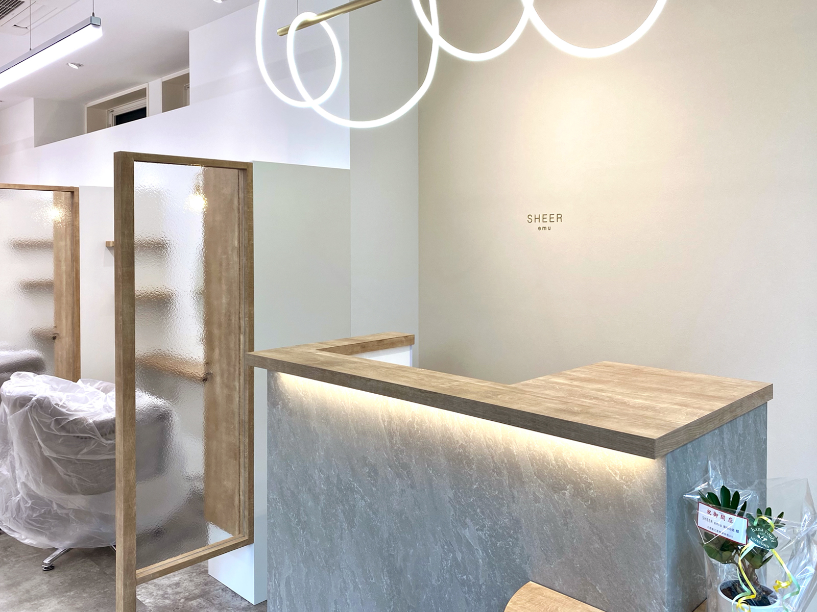 【美容室】SHEER emu｜設計・施工例｜八百板工芸有限会社